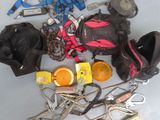a lot of items that are laying out on the floor