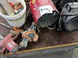a table with a lot of tools on top of it