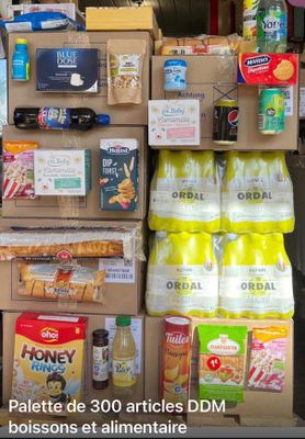 Palette constituée de 300 articles DDM passée alimentaire ph…