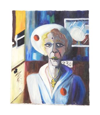 École du XXe siècle. Personnage triste en buste.