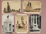 an old photo of a bunch of pictures of a monument
