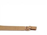 brown leather watch strap on white background with clipping for clasp