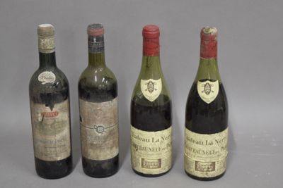trois bouteilles de vin sont alignées sur une table