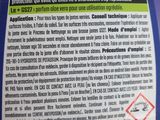 the back of a bottle of liquid with a label on it