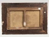 an old picture of a window with a wooden frame and a window pane