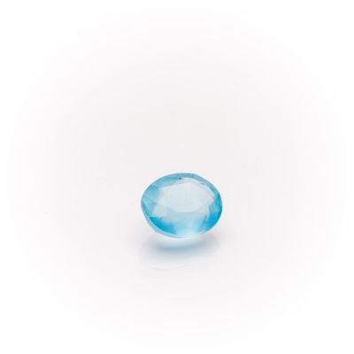 a blue topazte gems on a white background