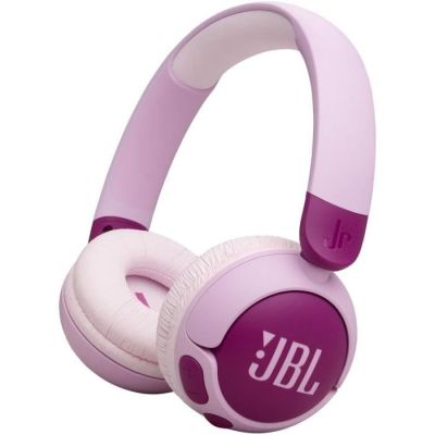 the jbl headphones are purple and white