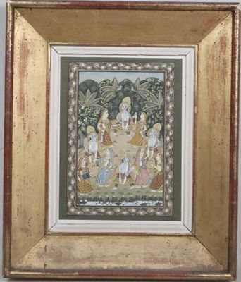 an image of a painting of a group of people in a garden