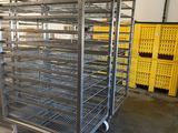 an image of a rack of food in a warehouse