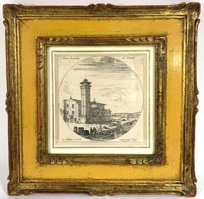 a picture of a picture of a lighthouse in a gold frame