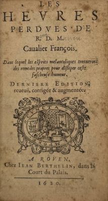 un vieux livre sur lequel figure l'image d'un homme assis à un bureau