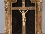 a wooden cross with a crucifix on it