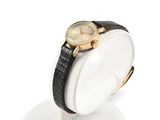 an image of a watch sitting on top of a white stand