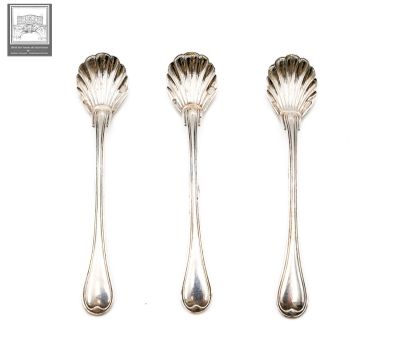 3 pelles à sel en argent massif poids :30g poinçon Michel- A…