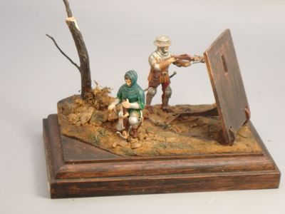 Figurines d'artistes - Moyen-Age - Scènette 54 mm, Les Arbal…