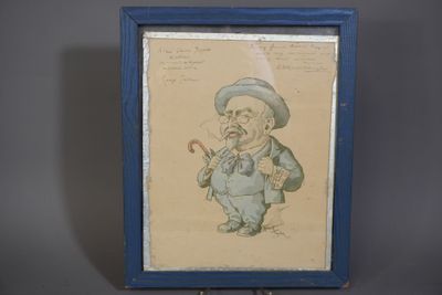 Kendall Taylor, caricature dédicacée pour André Boquet par G…