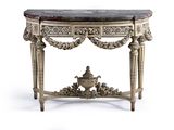 a marble top table with a marble top on it