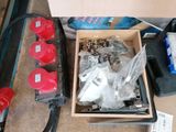 a box full of assorted items sitting on a table