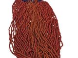 an image of a string of red beads on a white background