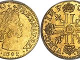 an image of a gold coin with a cross on it