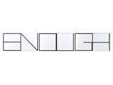 an image of a white and black sign with the word endless