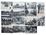 plusieurs vieilles photographies en noir et blanc représentant des personnes dans une ville