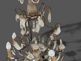 a chandelier with a lot of crystals hanging from it