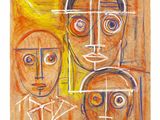une image représentant un tableau où figurent trois personnes aux visages différents