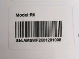 a close up of a bar code on the back of a cell phone