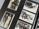 a black and white photo of a book with pictures on it