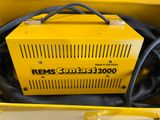 a close up of a yellow box with wires and wires in it