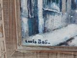 a painting on the wall of a building that says louis dali