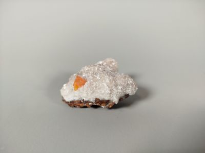 a small piece of food that is sitting on a table