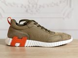 a close up of a pair of sneakers on a table