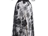 an image of a black and white dress on a mannequin mannequin