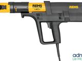 a yellow and black gun with a black handle on a white background