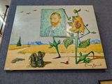 une photo d'un tableau représentant un homme et un tournesol