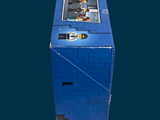 a blue box that has a bunch of legos inside of it