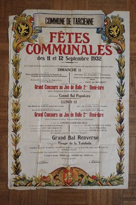 [AFFICHE] Commune de Tarcienne (Belgique), Fêtes communales,…