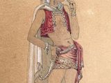 an image of a drawing of a man in a red and white outfit
