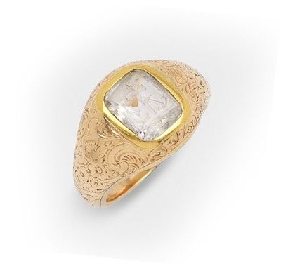 une bague en or 18k et diamants
