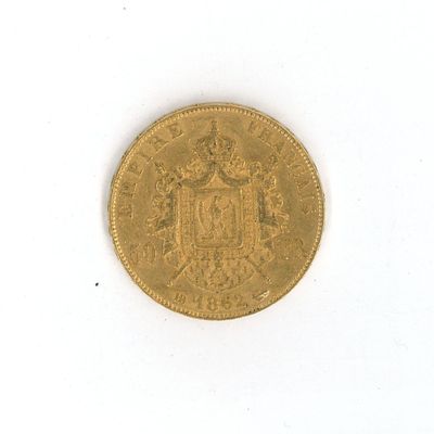 an image of a gold coin on a white surface