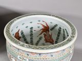 a bowl that has a fish design on the inside of it