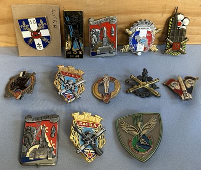 lot de 13 médailles militaires artillerie