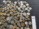a lot of coins that are on a table