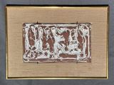 tableau représentant un homme et une femme, dans des tons marron et blanc