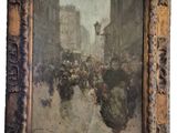 an image of a painting of a crowd of people walking down a street