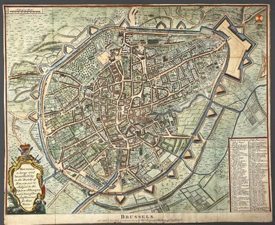 une vieille carte de la ville de Paris au XVIIe siècle