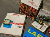 many books on the floor next to each other