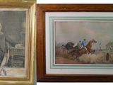 deux photos d'un homme et d'une femme à cheval